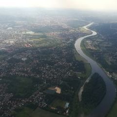 Flugwegposition um 15:02:04: Aufgenommen in der Nähe von Dresden, Deutschland in 967 Meter